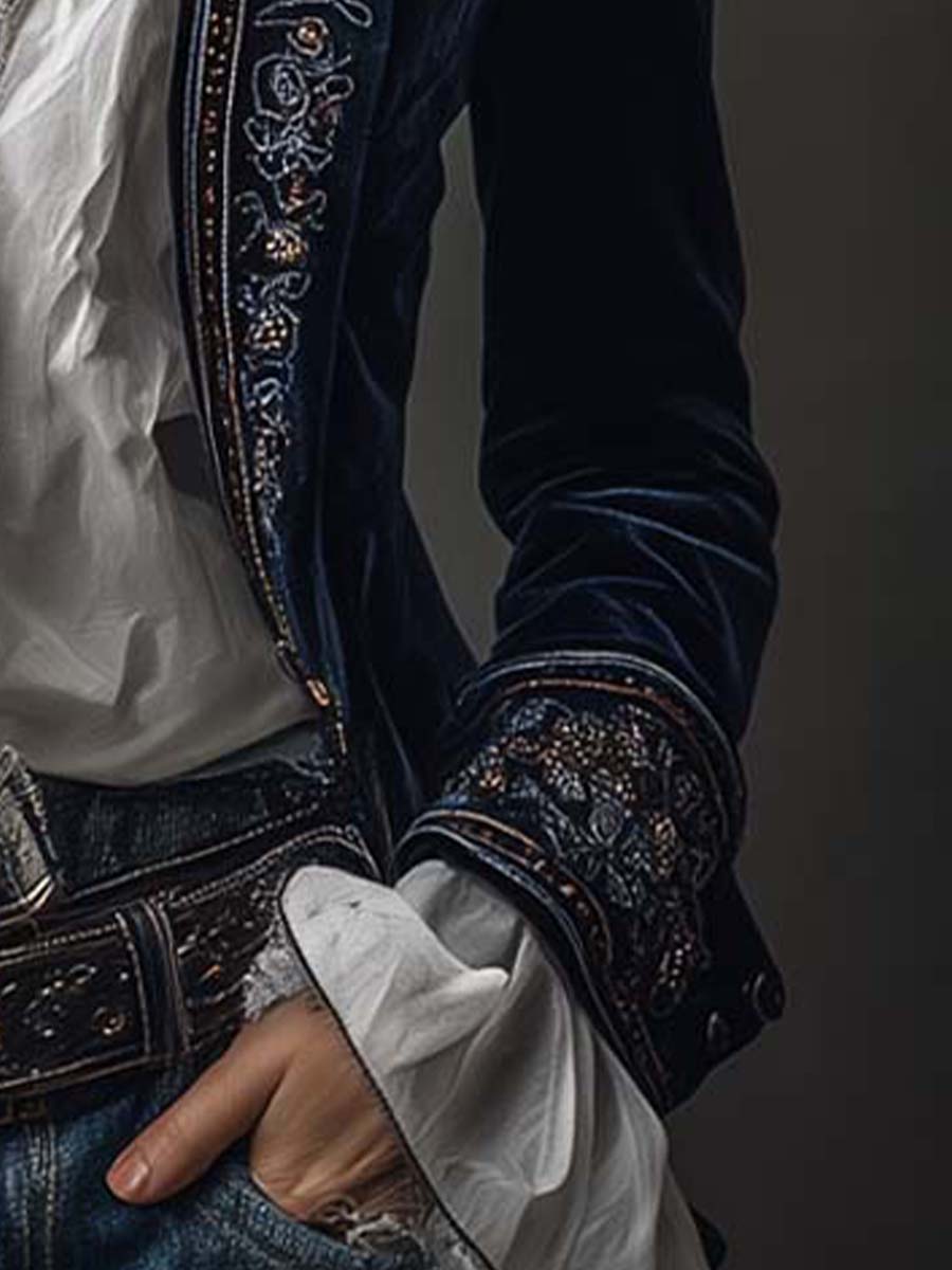 Women’s Vintage Embroidered Longline Jacket