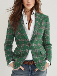Women’s Vintage Plaid Blazer