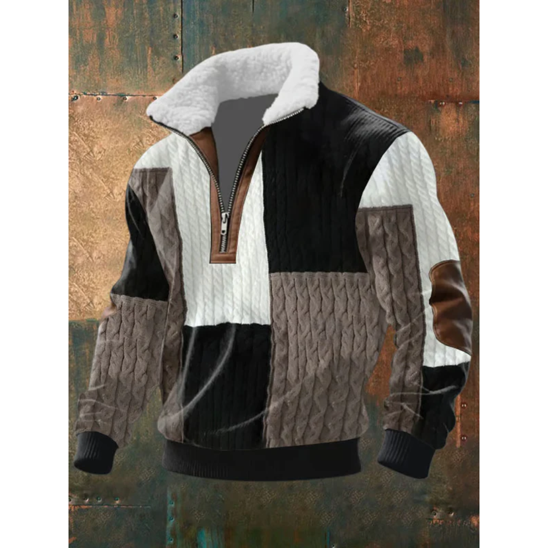 Men’s Half Zip Turtleneck Pullover Sweater