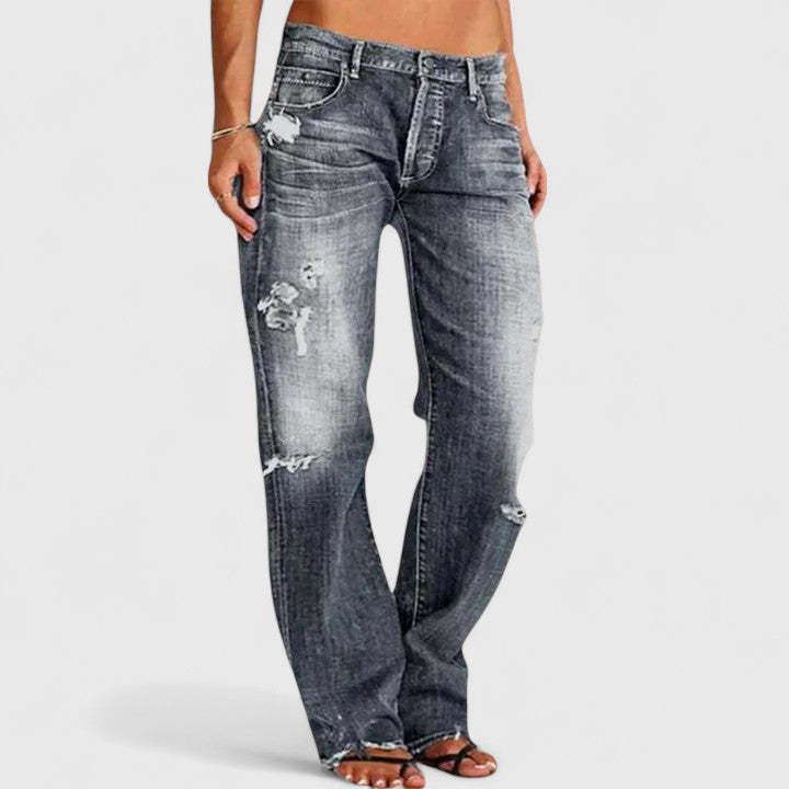 Women’s Dressy High Waisted Straight Leg Jeans