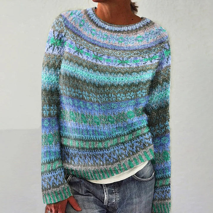 Women’s Icelandic Fair Isle Pullover Sweater