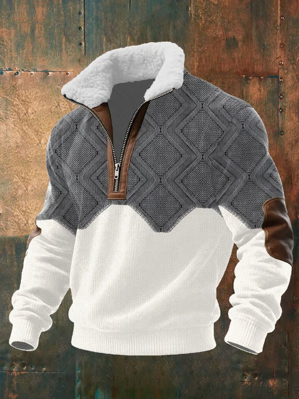 Men’s Half Zip Turtleneck Pullover Sweater