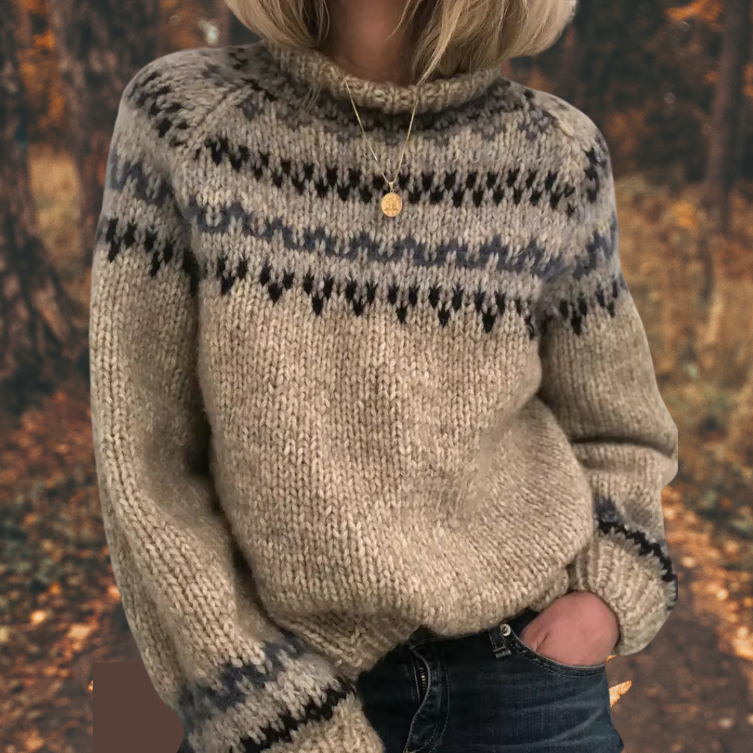 Women’s Fair Isle Knit Pullover Sweater