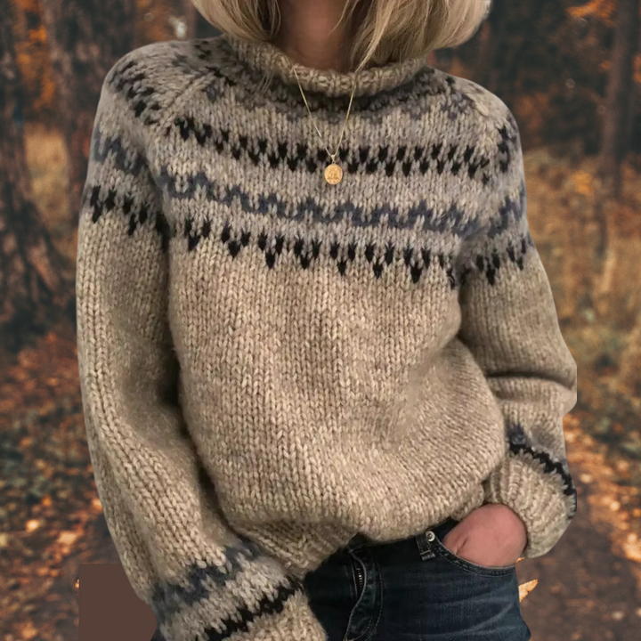 Women’s Fair Isle Knit Pullover Sweater