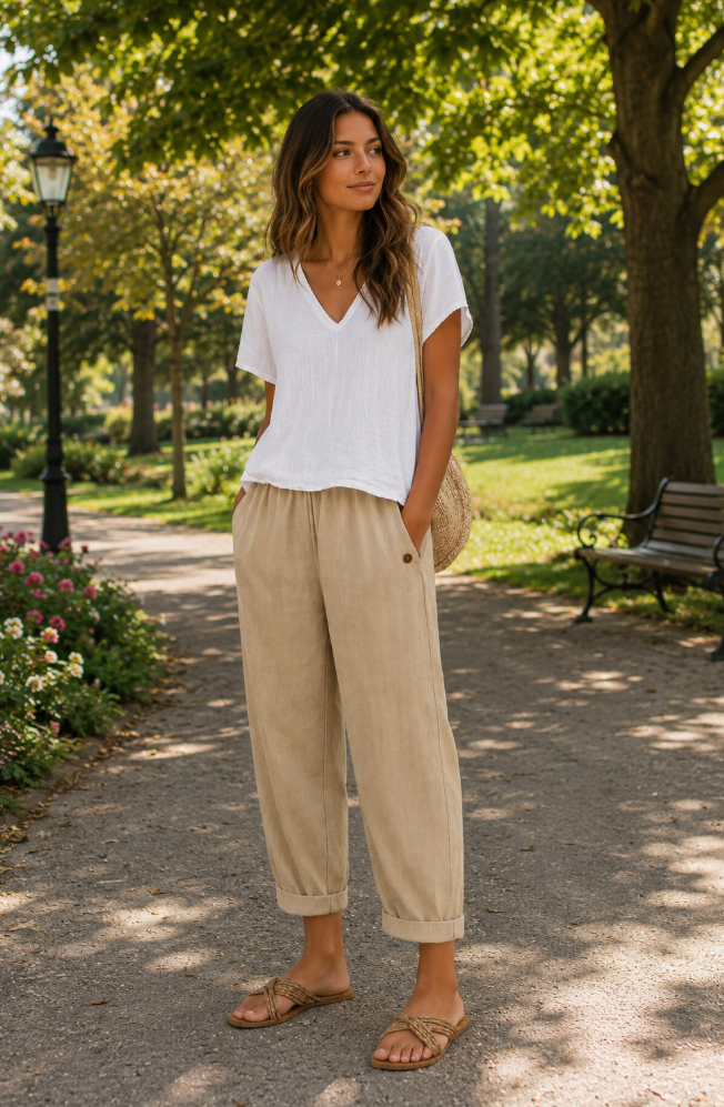 Women’s High-Waisted Wide-Leg Trousers