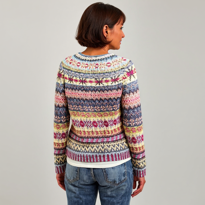 Women’s Icelandic Yoke Knit Pullover Sweater