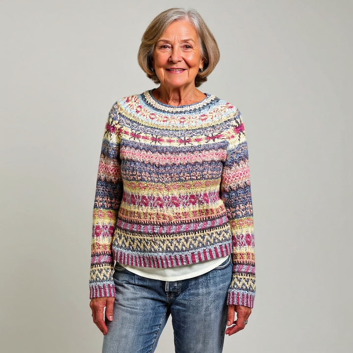 Women’s Icelandic Yoke Knit Pullover Sweater