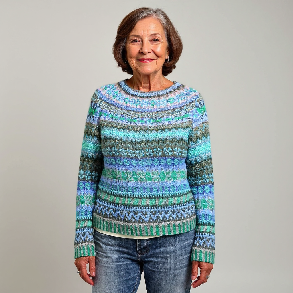 Women’s Icelandic Fair Isle Pullover Sweater