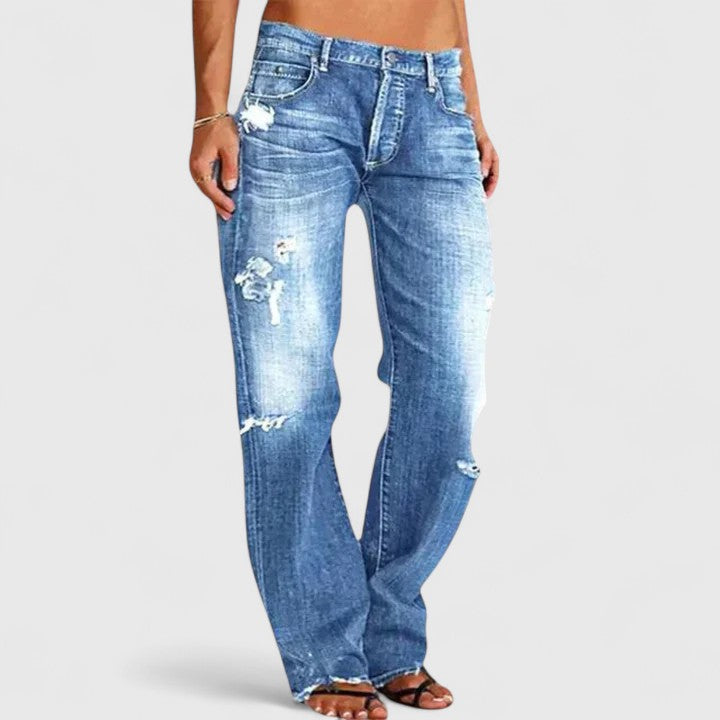 Women’s Dressy High Waisted Straight Leg Jeans
